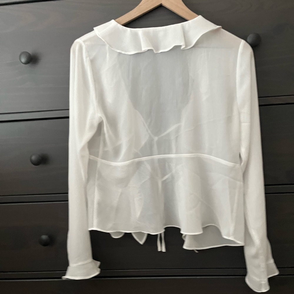 Maison d’Amelie Sheer Blouse Sz S - Picture 11 of 12